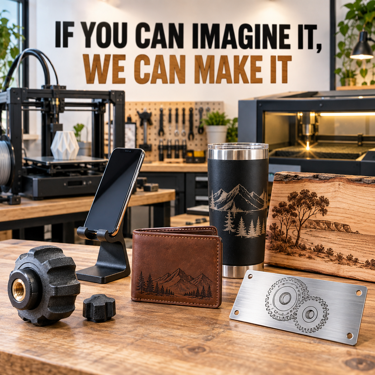 Custom 3D Printing & Laser Engraving