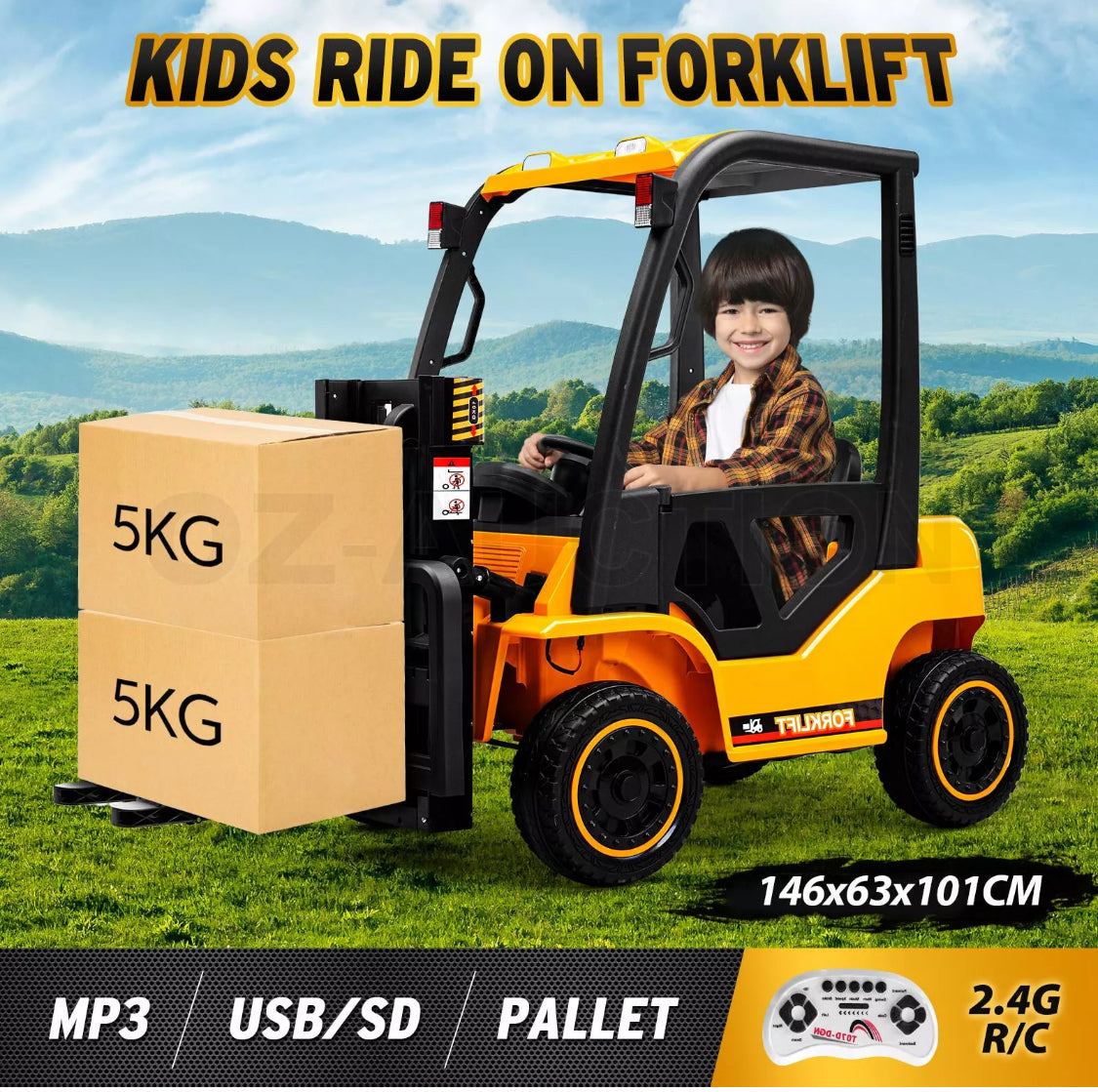 Kids Ride on Electric Forklift, Lift Truck 12v